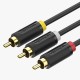 Vention Cable Estéreo BCABH/ 3x RCA Macho - 3x RCA Macho/ 2m/ Negro